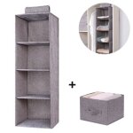 Organisateur de placard suspendu à 3 étagères avec 1 séparateur de tiroir pour sous - vêtements / chaussettes ... Organisateur de placard suspendu à 3 étagères avec 1 séparateur de tiroir pour sous - vêtements / chaussettes ...