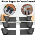 Organisateur de planches � d�couper support pour couvercles de casseroles support auto - adh�sif sans ...