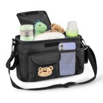 Organisateur poussette baby sac de rangement pour poussette 2 porte - gobelets isothermes 3 poches frontales ...