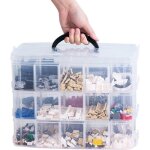 Organisateur de rangement multi - niveaux en plastique bote  couture ou hot wheels pour ranger fournitures ...