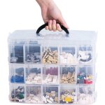 Organisateur de rangement multi - niveaux en plastique bote  couture ou hot wheels pour ranger fournitures ...