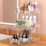Organisateur de rangement transparent tiroirs organiseur de comptoir de salle de bain � 3 niveaux21. ...