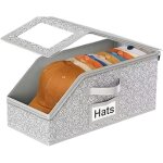 Organisateur transparent pour casquettes de baseball bo�tier rangement 24 casquettes placard couvercle ...