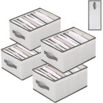 Organisateur de v�tements 4 pi�ces avec 9 compartiments et poign�es pliable pour lorganisation de la ...