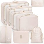 Organiseurs de bagage pour voyage packing cubes 8 pices sacs  vtements sacs  chaussures sacs de rangement ...