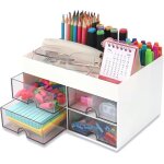 Organiseur de bureau avec 4 lames 19 x 14 cm organisateur de bureau multifonction grand porte - monnaie ...