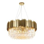 Orgue à tuyaux variante en laiton - lustre en cristal 55 cm Orgue à tuyaux variante en laiton - lustre en cristal 55 cm