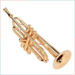 Ornement de trompette miniature belle dcoration de modle en laiton exquis pour salle de musique dcoration ...