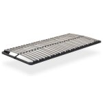 Ortho sommier � lattes en acier avec bande stabilisatrice noir 80x200 cm sans pieds