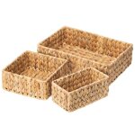 En osier pour lorganisation lot de 3 grands et petits paniers de rangement en osier paniers tiss�s � ...