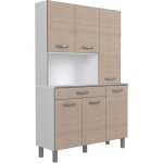 Oslo buffet de 120 cm - 1 tiroir et 6 portes - l 120 x p 40 x h 185 cm - coloris chne