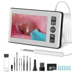 Otoscope oreille 1080p hd camera et 4. 3 ips afficherboucher et jouer35mm professionnel nettoyage oreille ...