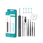 Otoscope sans fil pour camra auriculaire nettoyeur doreilles limination du crumen - noir