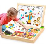 Ototon puzzles en bois magntique 100 pcs tableau double face aimant planche  dessin stylos colors ...