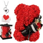 Ours en fleurs - hautstore - ours en rose - fleurs artificielles - cadeau romantique - décoratif Ours en fleurs - hautstore - ours en rose - fleurs artificielles - cadeau romantique - décoratif