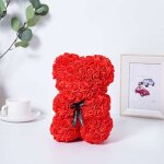 Ours rose �ternel de 25cm avec cadeau de saint - valentin ours embrassant imitation ours rose cadeau ...