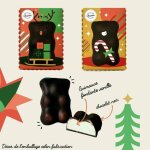 Ourson guimauve de noël - chocolat noir Ourson guimauve de noël - chocolat noir