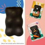 Ourson guimauve xl enrobé de chocolat noir de pâques Ourson guimauve xl enrobé de chocolat noir de pâques