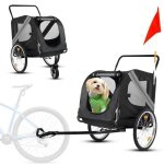 Outbee remorque v�lo pour chien 2 - en - 1 - poussette chien pliable - jusqu?� 35 kg - attelage inclus ...