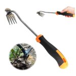 Outil de jardinage - outil de dsherbage manuel - 4 dents - poigne en caoutchouc - acier au manganse ...