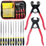 Outils de mosa�que - okz - lot de 12 - pinces � roulettes - pince coupante 203 cm - 10 limes diamant�es ...