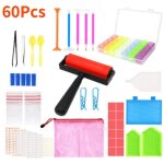 Outils de peinture diamant 60 pcs accessoires de diamond painting avec bote de rangement diamant pour ...