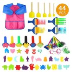Outils de peinture - kit pour enfants - 44 pi�ces - �ponge - cr�ativit� et apprentissage pr�coce