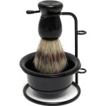 Outil de rasage - brosse � cheveux + rasoir acier + bol plastique