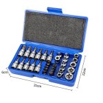Outils de r�paration automobile - coffret de 34 douilles et embouts torx star de qualit� professionnelle ...