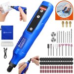 Outil rotatif sans fil 80 accessoires dayplus mini rotary kit multi outils vitesse variable polissage ...
