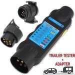 Testeur de prise de remorque - non spcifi - 7 broches - 2 adaptateurs - teste cblage voiture / remorque ...