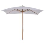 Outsunny - parasol - bois - 295x200x255cm - blanc Outsunny - parasol - bois - 295x200x255cm - blanc