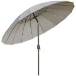 Outsunny - parasol - mtal - 250x250x240cm - gris clair