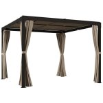 Outsunny - pergola - aluminium - 295x295x220cm - beige