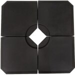 Outsunny - pied de parasol - plastique - 100x100x9. 5cm - noir