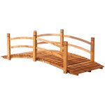 Outsunny - pont de jardin - bois de sapin - 185x72x58cm - orange