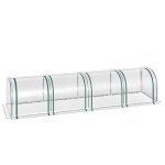Outsunny - serre de jardin - acier - 395x100x80cm - transparent