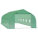 Outsunny - serre de jardin - pe - 8x3x2m - vert
