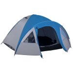 Outsunny - tente camping - verre - 300x250x130cm - bleu Outsunny - tente camping - verre - 300x250x130cm - bleu
