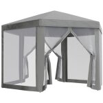 Outsunny - tonnelle - métal - 400x350x250cm - gris Outsunny - tonnelle - métal - 400x350x250cm - gris