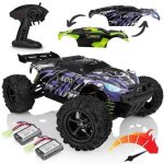 Rc voiture t�l�command�e - overmax - x - monster 3. 0 - 30 km / h - �chelle 1:18 - 4x4 - vert / violet ...