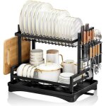 Ozavo gouttoir  vaisselle  2 niveaux avec bac dgouttement tagre  vaisselle 42 x 31 x 33 cm - bec ...