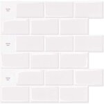 Pack de 10 carrelage autocollant blanc crédence adhésive cuisine salle de bain stickers muraux adhésifs ... Pack de 10 carrelage autocollant blanc crédence adhésive cuisine salle de bain stickers muraux adhésifs ...