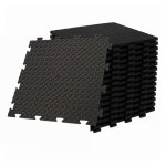 Pack de 10 dalles pvc clipsables noires 50x50 cm antidrapantes - revtement de sol garage atelier intec ...