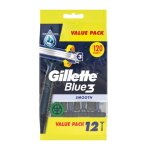 Rasoirs jetables - gillette - blue - 3 lames - comfort gel - pack de 12