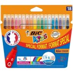 Feutre de coloriage - bic kids - pack de 18 - pointe moyenne - couleurs vives - lavable  leau