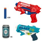 Pack de 2 pistolets � fl�chettes mousse - s�curis�s - 20 fl�chettes - 6 cibles - pour enfants � partir ...