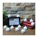 Pack de 24 bougies led type chauffe plat effet flamme blanc froid pour d�coration noel anniversaire soir�e ...