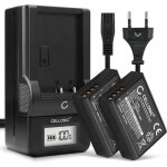 Pack de 2x batteries lp - e10 1020mah avec station de charge et prise secteur compatible avec canon eos ...