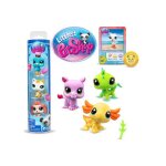 Pack 3 figurines bandai littlest petshop tube de 3 pets modle alatoire